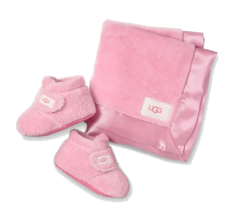 UGG Baby Bixbee Bootie And Lovey Blanket Bubblegum