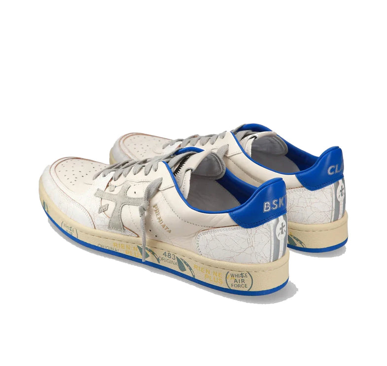 Premiata Men's Clay Sneakers White/Blue 6779