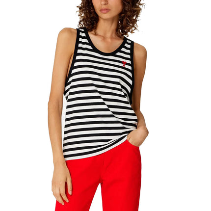 AMI Alexandre Mattiussi Unisex Striped Ami de Coeur Tanktop Black