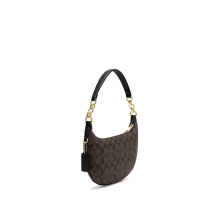 Coach Women's Payton Hobo In Signature Canvas Gold/Brown Black -  Ready to Ship