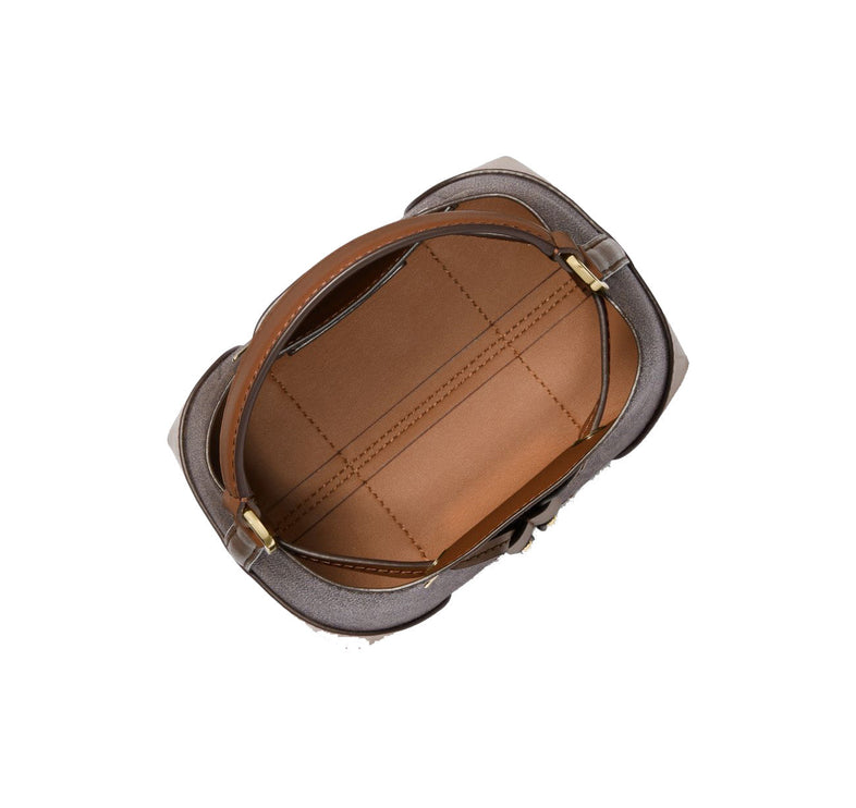Michael Kors Women's Mercer Small Logo Bucket Bag Brown