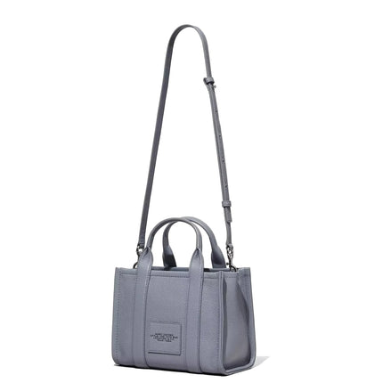 Marc Jacobs Women's The Leather Small Tote Bag Wolf Grey - Ready to Ship