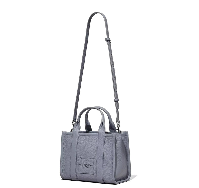 Marc Jacobs Women's The Leather Small Tote Bag Wolf Grey - Ready to Ship