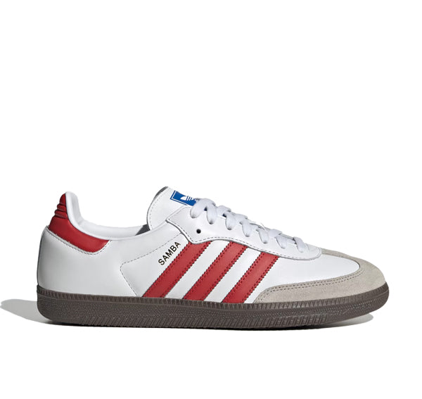 Adidas Samba OG Shoes Cloud White/Better Scarlet/Supplier Colour IG1025 - Ready to Ship