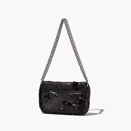 Marc Jacobs Women's The Sequin J Marc Mini Shoulder Bag Black - Ready to Ship