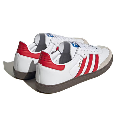 Adidas Samba OG Shoes Cloud White/Better Scarlet/Supplier Colour IG1025 - Ready to Ship