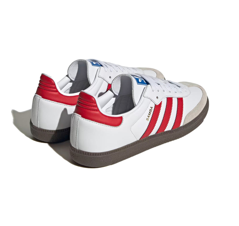 Adidas Samba OG Shoes Cloud White/Better Scarlet/Supplier Colour IG1025 - Ready to Ship