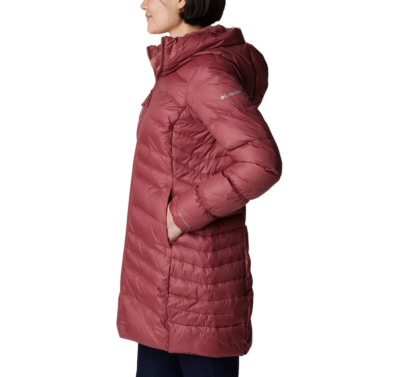 Columbia Women's Autumn Park Down Hooded Mid Jacket Beetroot