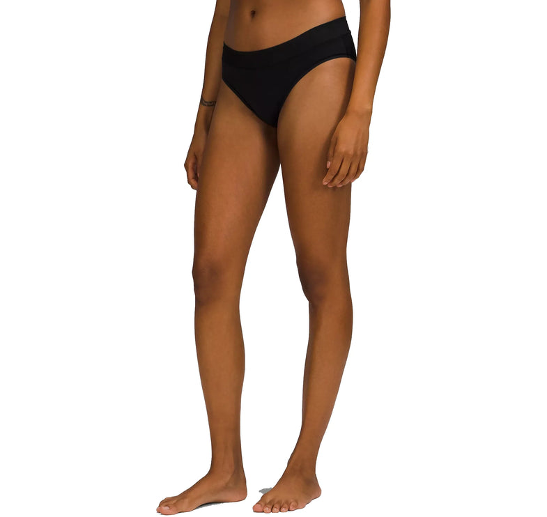 lululemon Women's UnderEase Mid-Rise Bikini Underwear 3 Pack Black