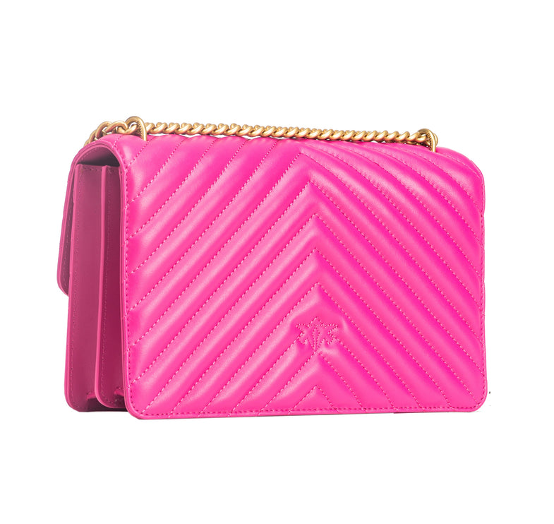 Pinko Women's Classic Love Bag One Chevron Pink