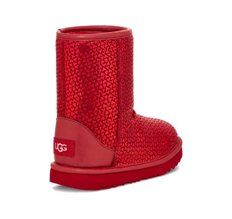 UGG Toddlers Classic II Gel Hearts Red