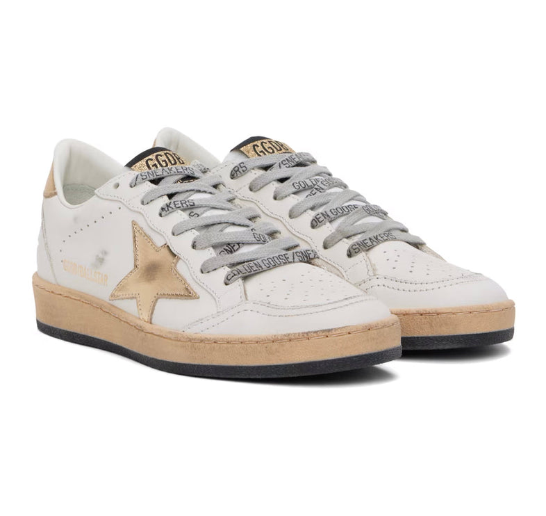 Golden Goose Women's Ball Star Sneakers White/Gold