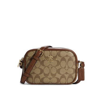 Coach Women's Mini Jamie Camera Bag In Signature Canvas Gold/Khaki Saddle 2