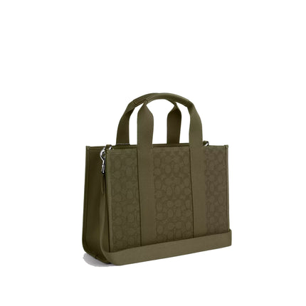 Coach Women's Smith Tote Bag In Signature Jacquard Silver/Olive Drab