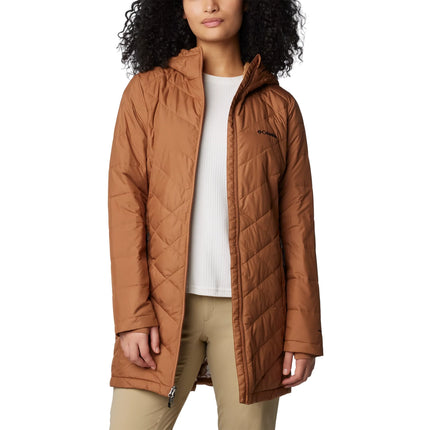 Columbia Women's Heavenly Long Hooded Jacket Camel Brown