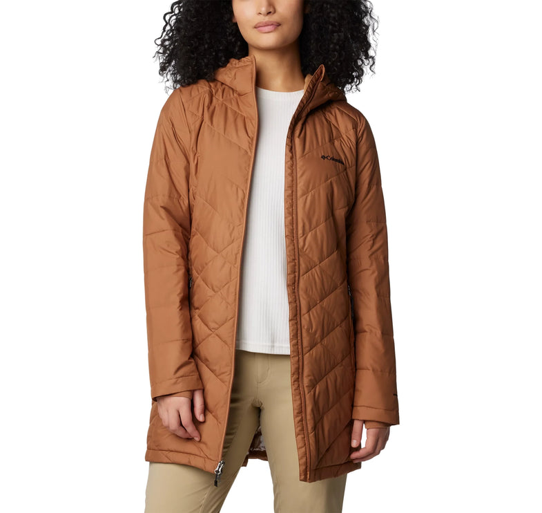 Columbia Women's Heavenly Long Hooded Jacket Camel Brown