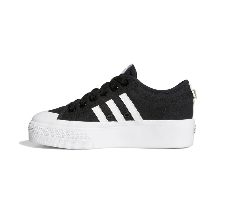 Adidas Women's Nizza Platform Shoes Core Black/Cloud White/Cloud White FV5321 - Ready to Ship