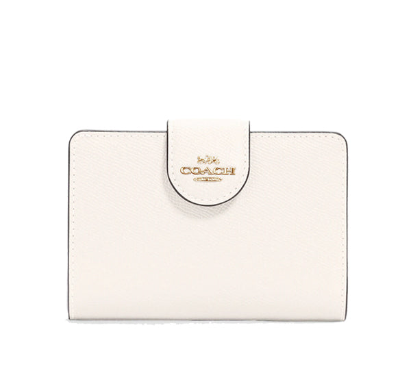 Coach Women's Medium Corner Zip Wallet Gold/Chalk