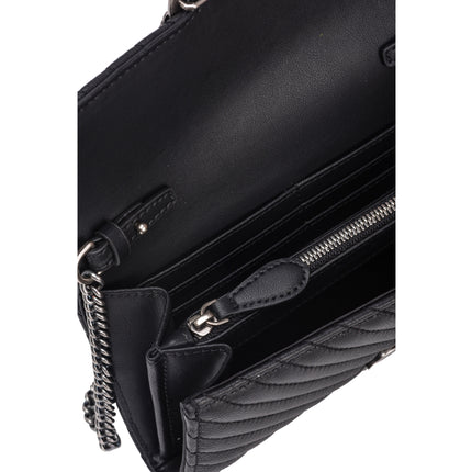 Pinko Women's Love Bag One Wallet Chevron Black/Silver