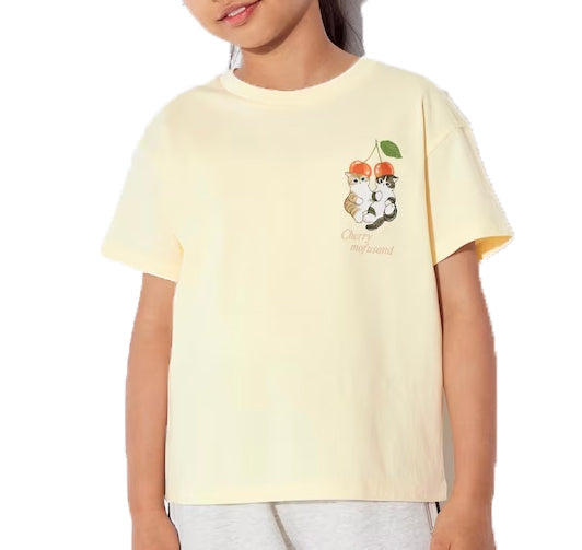 Uniqlo Kid's Mofusand UT Short Sleeve T-Shirt 40 Cream