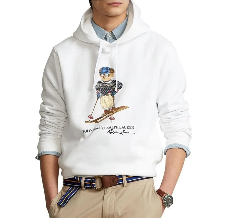 Polo Ralph Lauren Men's Ski Polo Bear Sweatshirt White