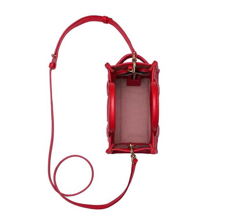 Marc Jacobs Women's The Leather Crossbody Tote Bag True Red