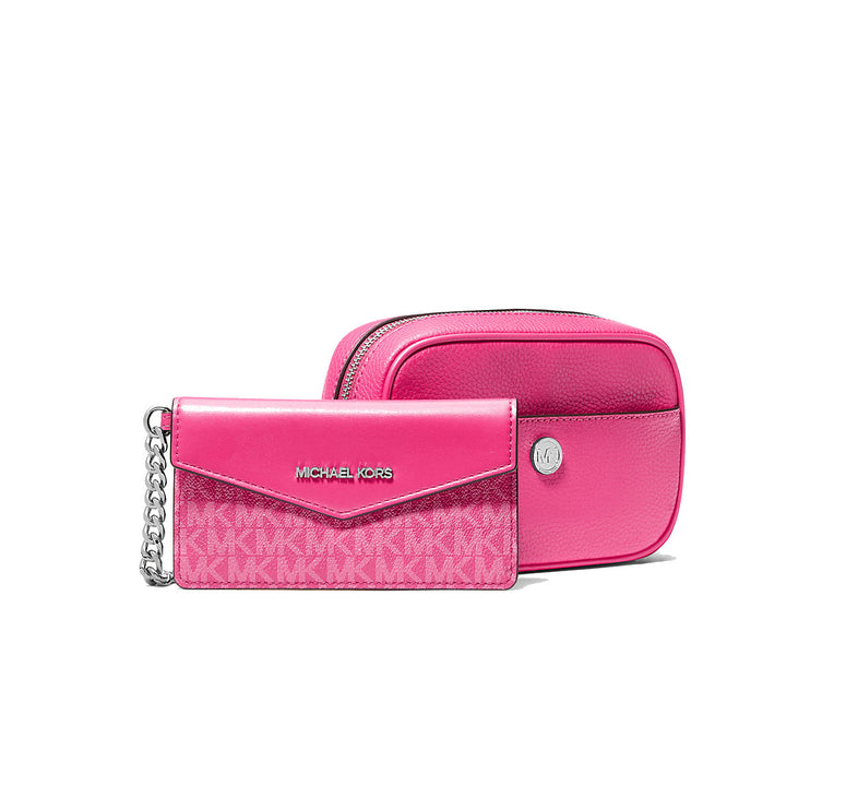 Michael Kors Women's Maisie Small Pebbled Leather 2-in-1 Camera Bag Dragon Fruit