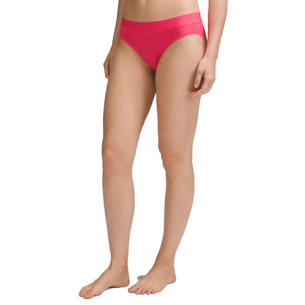 lululemon Women's UnderEase Mid-Rise Bikini Underwear 5 Pack Jumie Stripe Peach Bellini Glaze Pink/Chroma WP Peach Bellini Subtle Tan/Glaze Pink/Gamay Red/Black