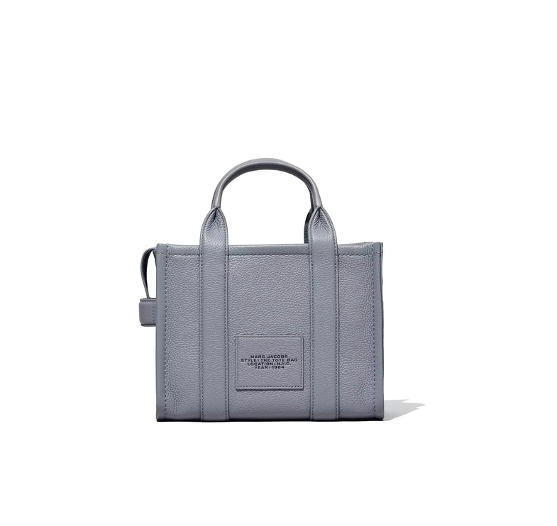 Marc Jacobs Women's The Leather Small Tote Bag Wolf Grey - Ready to Ship