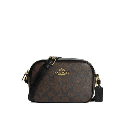 Coach Women's Mini Jamie Camera Bag In Signature Canvas Gold/Brown Black