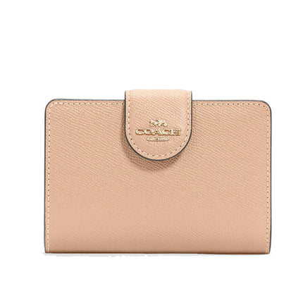 Coach Women's Medium Corner Zip Wallet Gold/Taupe