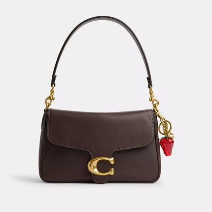 Coach Women's Strawberry Bag Charm Brass/Red