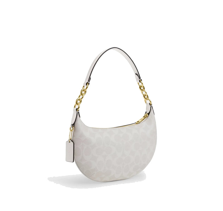 Coach Women's Payton Hobo In Signature Canvas Gold/Chalk/Glacierwhite - Ready to Ship