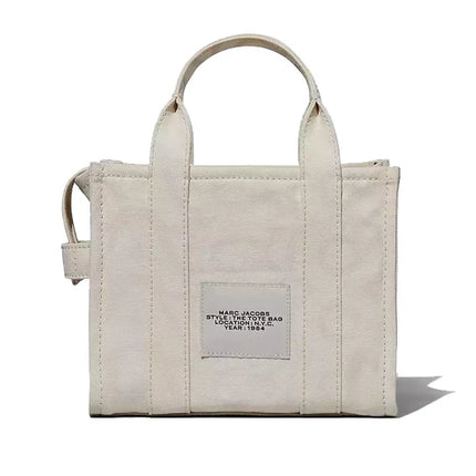 Marc Jacobs Women's The Outline Monogram Small Tote Bag Optic White