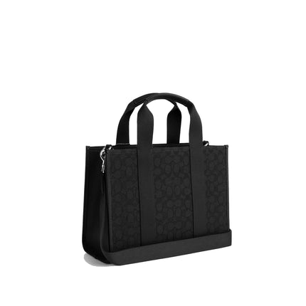 Coach Women's Smith Tote Bag In Signature Jacquard Silver/Black