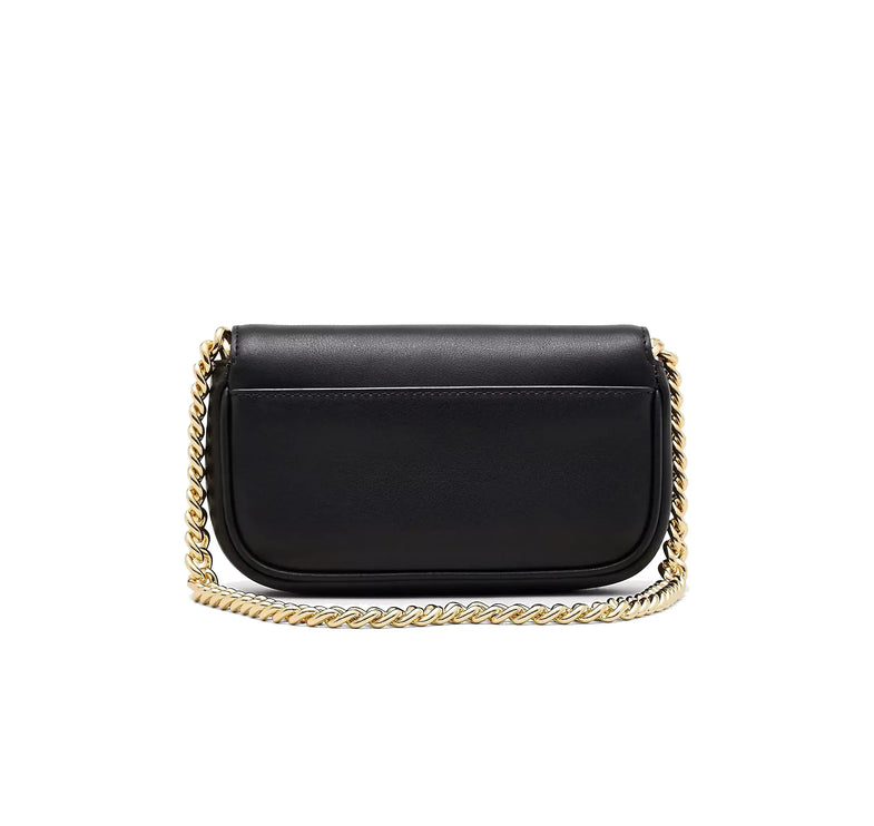 Marc Jacobs Women's The J Marc Mini Bag Strap Black/Gold - Ready to Ship