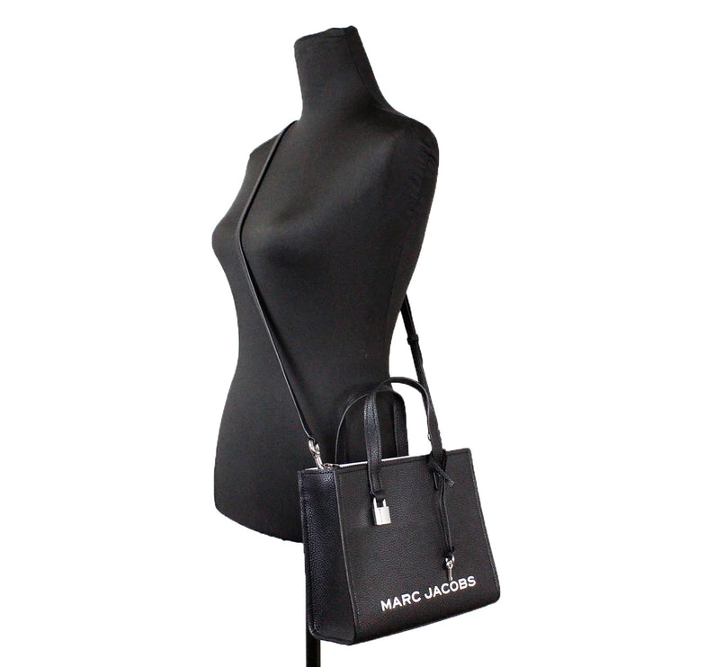 Marc Jacobs Women's Mini Grind Branded Leather Tote Bag Black