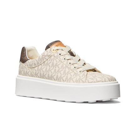 Michael Kors Women's Romey Two Tone Logo Platform Sneaker Vanilla