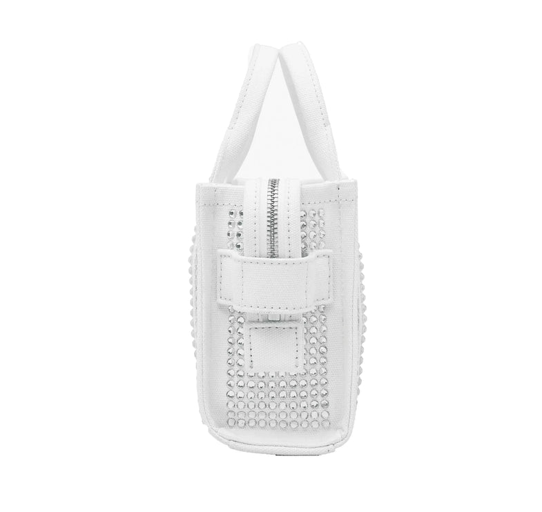 Marc Jacobs Women's The Crystal Canvas Mini Tote Bag White Crystal