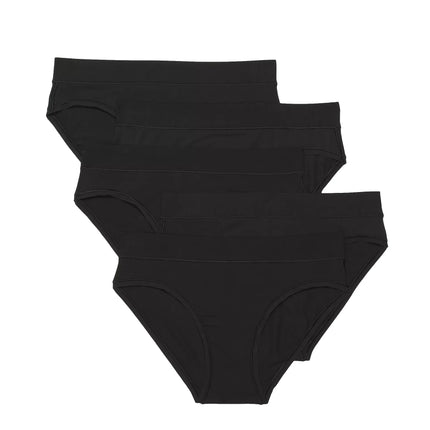 lululemon Women's UnderEase Mid-Rise Bikini Underwear 5 Pack Black