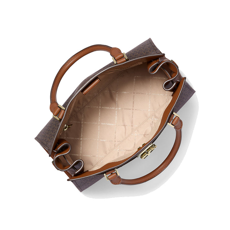 Michael Kors Women's Hamilton Medium Logo Satchel Brown