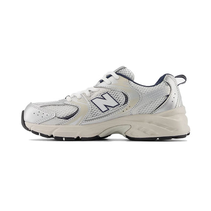 New Balance Grade School 530 Summer Fog with Nimbus Cloud and Navy GR530KA