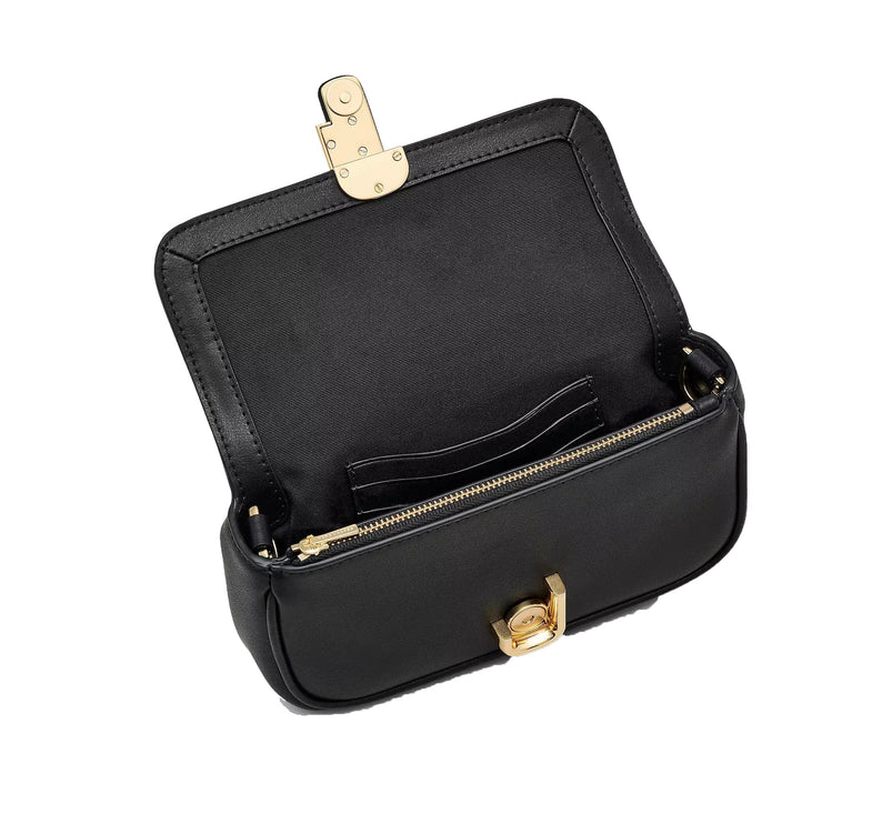 Marc Jacobs Women's The J Marc Mini Bag Strap Black/Gold - Ready to Ship