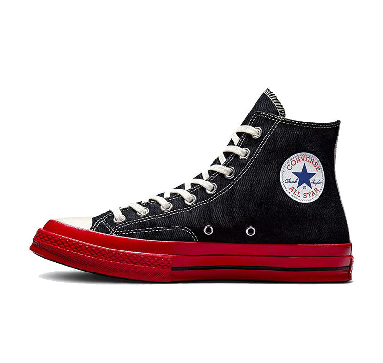 Converse x Comme des Garçons PLAY Chuck 70 High Top Black/Red/Egret