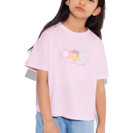 Uniqlo Kid's Chiikawa x Sanrio Characters Sweets Collection Short Sleeve UT 10 Pink