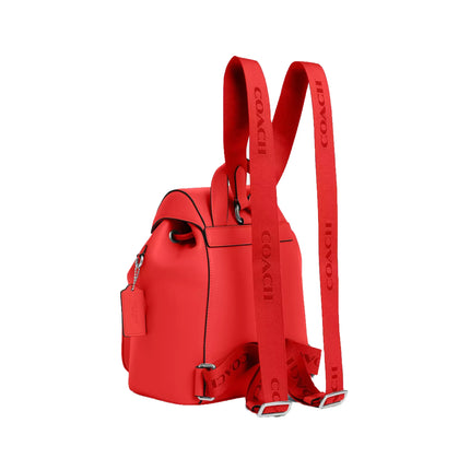 Coach Women's Pace Backpack Silver/Miami Red