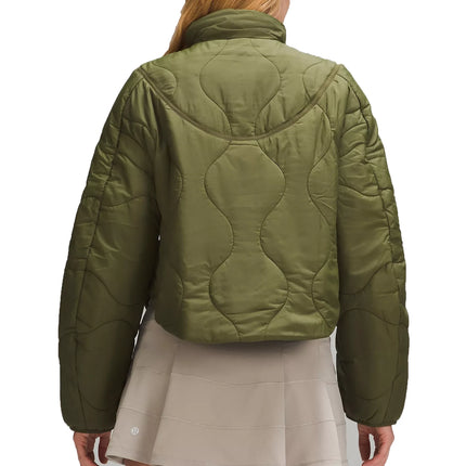 lululemon Women's Quilted Light Insulation Cropped Jacket Ether Green