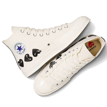 Converse x Comme des Garçons PLAY Chuck 70 Multi Heart High Top Milk/Black/Egret