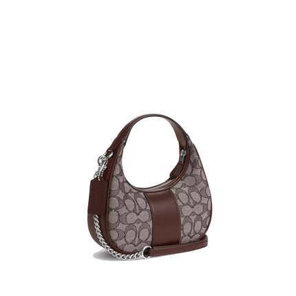 Coach Women's Carmen Mini Crossbody In Signature Jacquard Silver/Oak/Maple