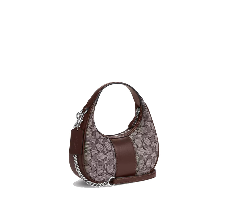 Coach Women's Carmen Mini Crossbody In Signature Jacquard Silver/Oak/Maple